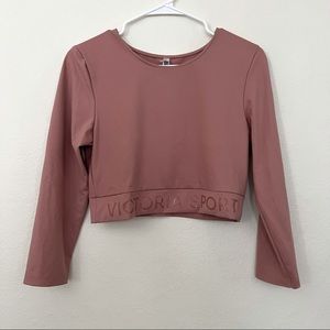 Victoria’s Secret Sport cropped long sleeve workout top